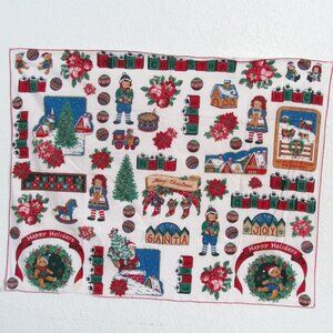 Small Raggedy Ann Christmas edition tablecloth